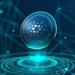 Illustration of a Cardano coin