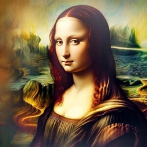 Mona Lisa painting generative AI