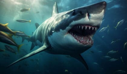 The great white shark is one of the most dangerous fishes in the world